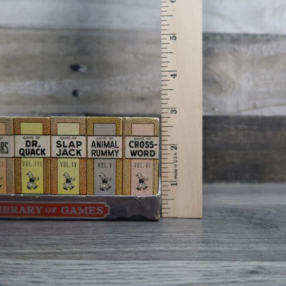 Vintage Library Of Games Miniature Card Game Old Maid Slap Jack Animal Rummy - Picture 5 of 5